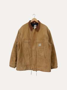 90's Carhartt Vintage Quilt Lined Heavy Duty Corduroy Collar Detroit Jacket&hellip;