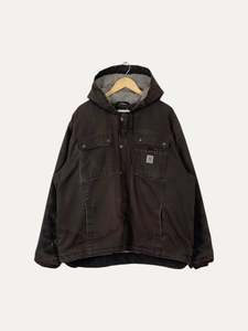 90's Carhartt Vintage Sherpa Lined Heavy Duty Hooded Jacket Size 2XL-3XL