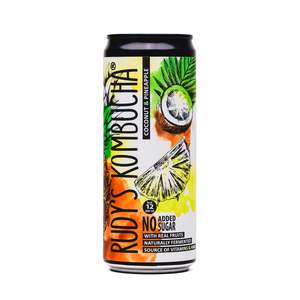 Rudys Kombucha: Rudy’s Kombucha Coconut & Pineapple 330ml – No Added Sugar