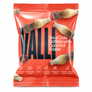 VALLI Sour Cola Bottles with Coconut Water 50g | NZ