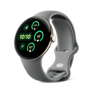 All Product: Google Pixel Watch 3 / 41mm / 3 - Good / Champagne Gold with Hazel Active Band
