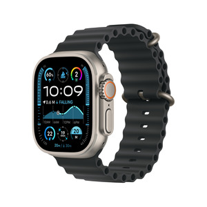 Apple Watch Ultra 2 / 49mm / 1 - Like New / Natural Titanium with Black Ocean Band