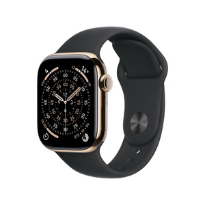 Apple Watch Series 11 (GPS) / 42mm / 1 - Like New / Titanium Gold with Black Sport Band