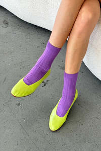 Socks Tights: Le Bon Shoppe Her Socks - Violet