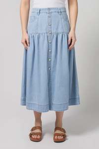 Stella Gemma: Stella and Gemma Lou Skirt - Light Denim