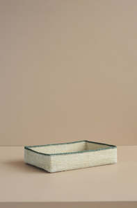 Bianca Lorenne Basso Basket Tray Medium - Natural/Forest