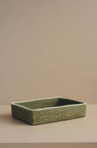 Bianca Lorenne Basso Basket Tray Large - Moss
