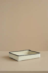 Bianca Lorenne Basso Basket Tray Medium - Natural/Black