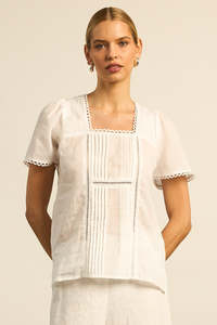 Zoe Kratzmann Yonder Top - Porcelain