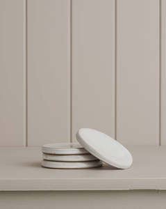 Ceramics: Robert Gordon Coasters -  Breakfast in Bed /Snow