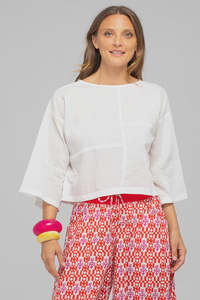 Boom Shankar Dimple Top - White