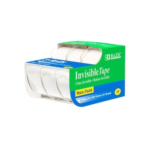 Dollar: BAZIC Invisible Tape (3/Pack) (Product of USA)