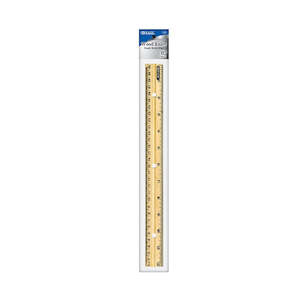 Dollar: BAZIC (30cm) Wooden Ruler (Product of USA)