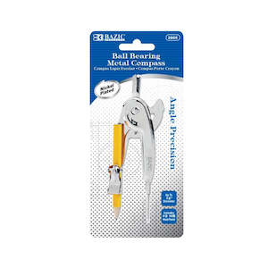 Dollar: BAZIC Metal Ball Bearing Compass w/ #2 Wood Pencil (Product Of USA)