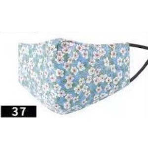 Fabric Cotton Mask 3 Layered - Printed #37