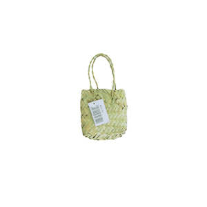 Flax: Flax/Seagrass Kete Bag 5x5cm