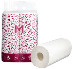 Kitchen Supply: Kitchen Paper Towels - White, 272mm x 226mm, 3 Ply, 60 Sheets, FSC Mix® (12) *Perforated