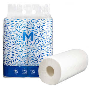 Kitchen Paper Towels - White, 272mm x 226mm, 2 Ply, 120 Sheets, FSC Mix® (12) *Perforated