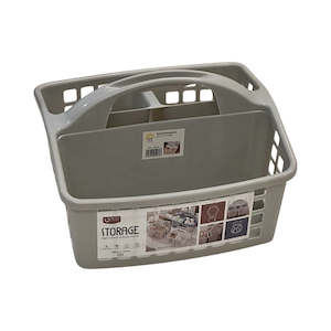 Kitchen Supply: Tote Caddy w Holes Small Grey