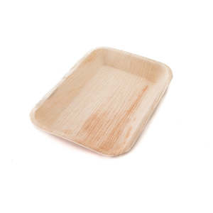 Kitchen Supply: Palm Leaf Rectangle Tray 10pc/pk - 24x16cm