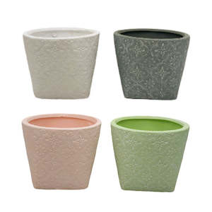 Plant Supplies: Ceramic Pattern Flower/Planter Pot (10.5x8cm)