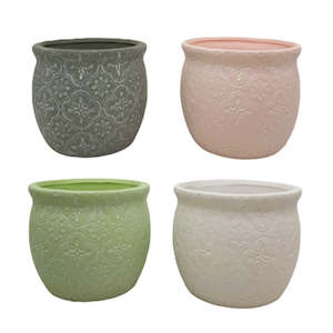 Plant Supplies: Ceramic Flower/Planter Pot (10.5x8.5cm)