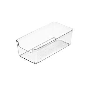 Clear Storage Boxes: U shaped rectangle multiple storage tray- M - 30*10*6 (cm)