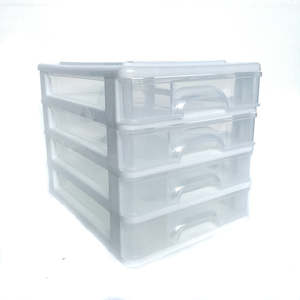 Matching Dressers: Drawer Set A4 4 Tier - Clear Drawers