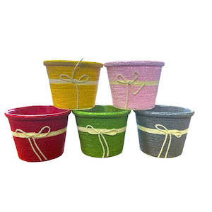 Fabric Bins: Hanmade Paper Thread Basket - Bucket
