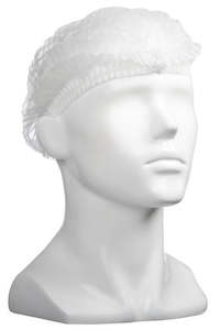 Polypropylene Crimp Hats - White, 530mm Wide, 12gsm (1000)