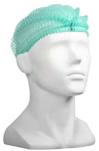 Derby Hat: Polypropylene Crimp Hats - Green, 530mm Wide, 12gsm (1000)