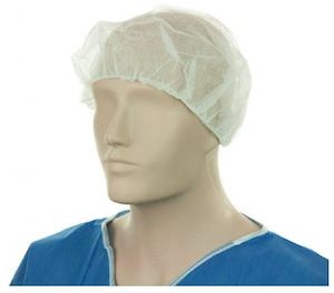 Derby Hat: Polypropylene Bouffant Hats - White, 610mm Wide, 12gsm (600) *For Larger Hair Styles