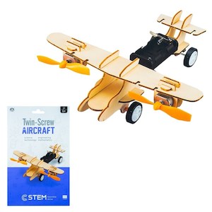 Adult Craft Gift: DIY Educational Toy (L) - Twin Screw Aircraft