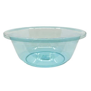 Plastic Buckets Basins: Basin Transparent Blue 37.5cm