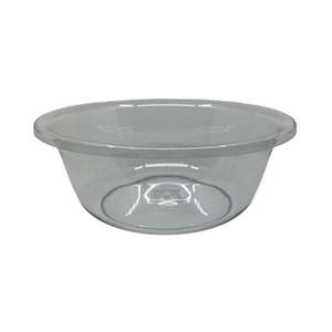 Plastic Buckets Basins: Basin Transparent Grey 32cm