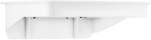 Waste Disposal: Plastic Rectangle Bin 8L Bag Support - White, Wall Mount Design (1)
