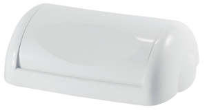 Wall Mount Bin 42L Swing Lid - White, Weighted Swing Design (1)