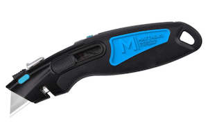 Office Supplies: Retractable Metal Cutter Knife - Blue/Black, 19mm Blade (12) + Includes 5 Free Blades