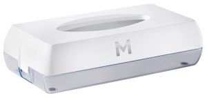 Flat Tissue Dispenser - White, 100 Sheet Capacity (1) *Wall Mountable