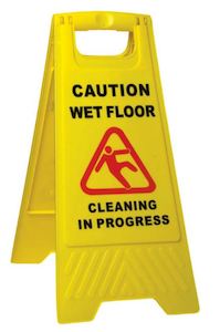 Safety Sign Wet Floor - Yellow, 290mm x 660mm (10)