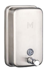 Stainless Liquid Wall Dispenser - Silver, Vertical, 1200ml Capacity (1)