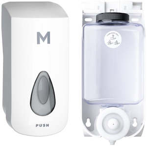 Foaming Wall Dispenser - White, 1000ml Capacity (1) + Includes Empty Cartridge