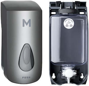 Chemical Hygiene: Liquid Wall Dispenser - Silver, 1000ml Capacity (1) + Includes Empty Cartridge