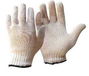 Hand Protection: Cotton Gloves - White, 250mm Cuff, 600g/Dozen, 7 Gauge (120)