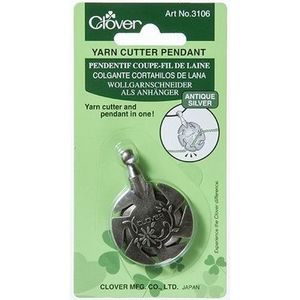 Products: Clover Yarn Cutter Pendant - Antique Silver and Antique Gold
