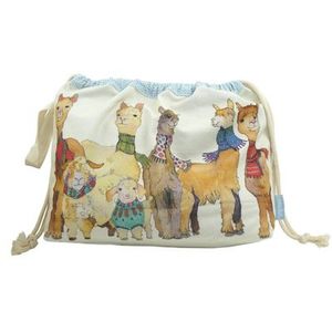 Emma Ball Alpaca and Friends Drawstring Bag