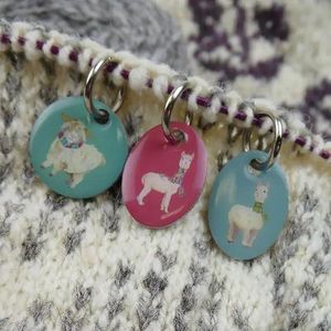 Emma Ball Alpacas and Friends Stitch Markers (set of 6)