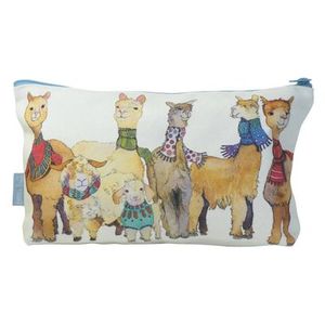 Emma Ball Alpacas and friends Zipped Pouch