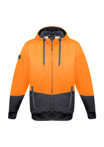 ZT478 Unisex Hi Vis Textured Jacquard Full Zip Hoodie