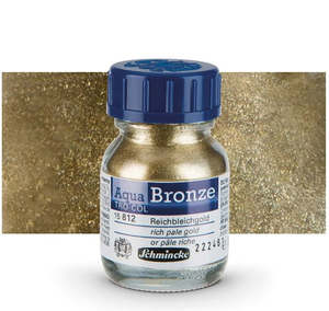 SCHMINCKE WATERCOLOUR MEDIUM AQUA BRONZE RICH PALE GOLD